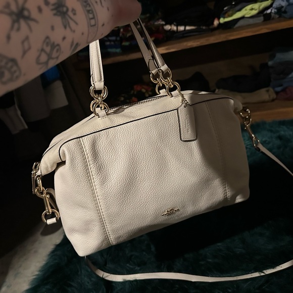 Coach chalk and gold satchel - Picture 7 of 7